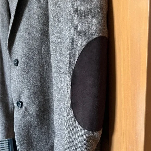 US Polo Men's Gray Blazer with Elbow Patches - Picture 3 of 6